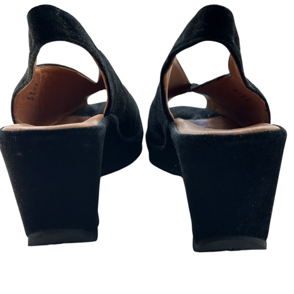 L'Amour Des Pieds Odetta Suede Slingback Pumps Peep Toe Wedge Heel, sz 7.5 - Picture 5 of 8